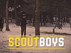 ScoutBoys Muscle bear fucks twink sons in the woods