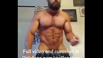Hot Ripped Bodybuilder Smoking and Jerking off