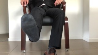 Black evening suit and Italian leather dress shoes Manlyfoot