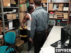 Shoplifter Twink Barebacked By Security Officer