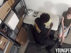Straight teen anal fucked first time by black Officer