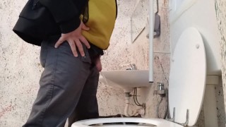 public toilet pee uncutted foreskin