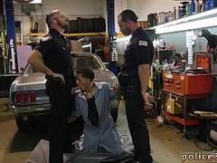 Hot cop getting a blowjob gay and  police sex movie first ti