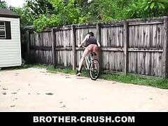 Little Stepbrother Teaches How To Suck And Ride RAW  BROTHER