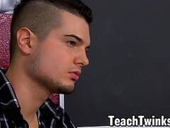 Horny twink and substitute teacher hot hardcore pounding