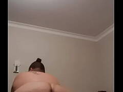 Chubby bottom plays with his ass