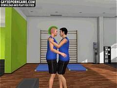 A sexy green mowhawk 3D stud is giving anal to a hot hunk