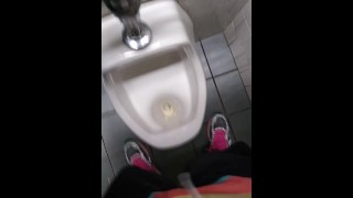 Stud takes piss on UCSB campus bathroom again