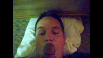 Cumming on that white face 004