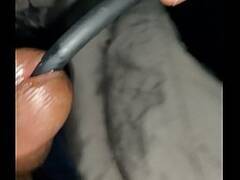 partially inserted silicone sound removal from small cock