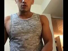 hot south asian guy trying on clothes