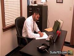 Hot gays Berke and Parker fuck in the office only on Suite70