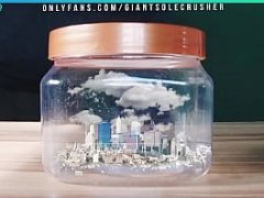 Shrunken City In A Jar Fart   Feet   Cum