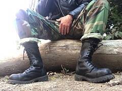 army military smoke leather rangers poers wank cumshot
