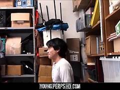 Asian Twink With Small Cock Caught Shoplifting Fucked By Sec