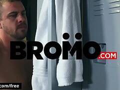 Jock sniffer pounded hard and raw in locker room  BROMO