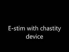 Estim estim cum load with chastity device