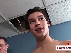 Bukkake Gay Boys  Nasty bareback facial cumshot parties 21