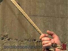 Huge dick gay tied to the wall gets cbt