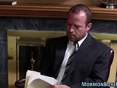 Tied mormons ass fingered