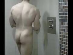 Hot muscle German in shower
