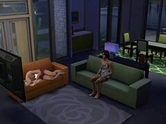 Twink loveseat loving in the Sims 4