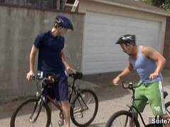 Biker jocks fucking in the garage