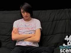 Interview with emo twink gone sexual with anal penetration