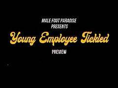 Young Employee Tickled