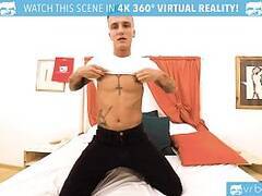 Gay VR PORNTattooed Muscley Dom stroking his big dick