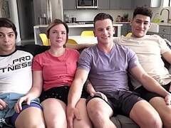 TEEN ORGY  big cock splits holes and 1st time rimming!