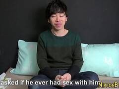 Gay asian solo stroking