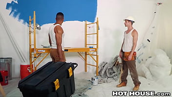 Hot House Construction Guys FlipFuck On Site