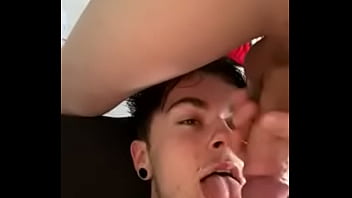 19 year old Irish twink gets throat fucked by hung alpha