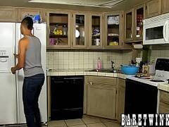 Robbie Anthony spanks twink into kitchen bareback