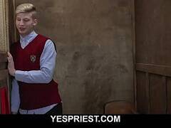 Hung blonde church boy fucked in confessional by priestYESPR