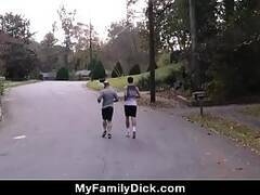 Older Tattooed Muscle Daddy Coaches Virgin Stepson On Thick 