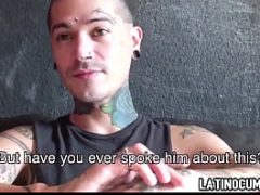 Amateur latino boy with tattoos fucked hard by neighbor duri