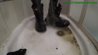 Washing muddy Engelbert Strauss S3 safty boots