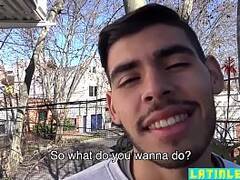 Latinos straight jerk off buddy anal fucks him for cash