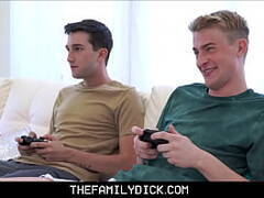 Twink Step Brothers Kai Masters and Braden Taylor Threesome 
