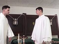 Teen twink catholic altarboys raw dawg