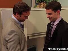 Gay office hunks squirting their loads