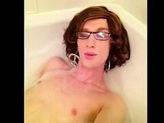 BATH TIME HORNY CROSSDRESSER