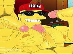 DuffMan Oh Yeah  Gay Cartoon Animation  The Simpson