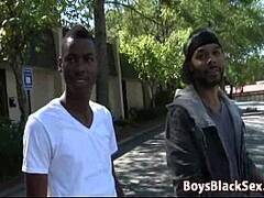 BlacksOnBoys Gay Interracial Bareback Fuck Scene 08