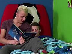Sissy twink gets ass fucked hard after a bedtime story