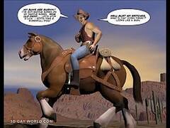 HOW THE WEST WAS HUNG 3D Gay Cartoon Anime Comics or Gay Hen