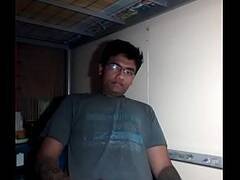 Vaibhav is jerking off and cumming in his bedroom