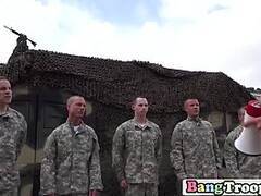 Firm dicking techiques by cute military guys